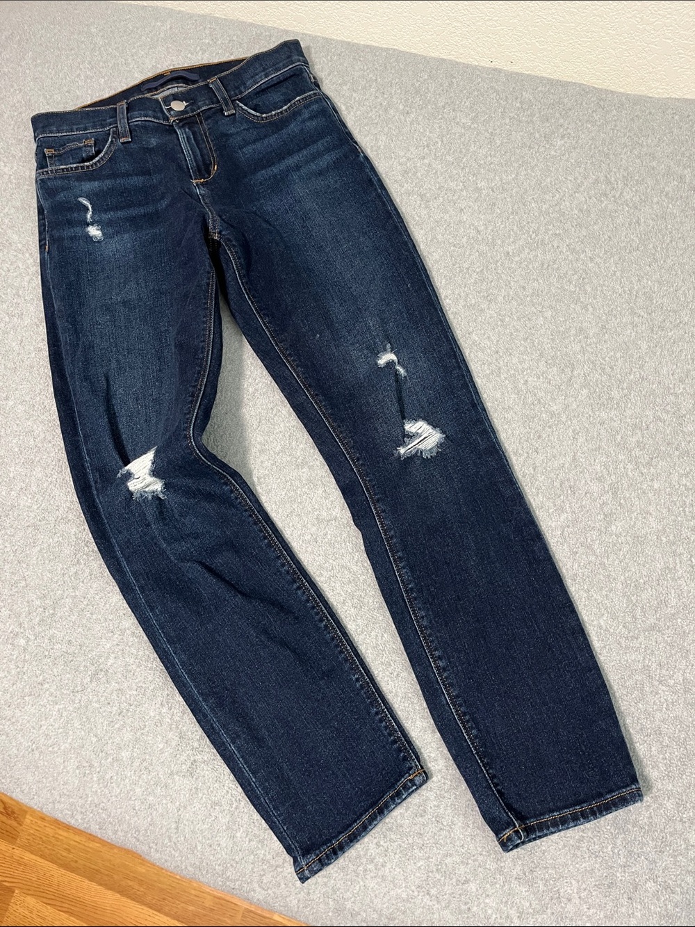 Joes The Bobby Boyfriend Jeans Womens 25 Distressed Preppy Indie Dark Wash